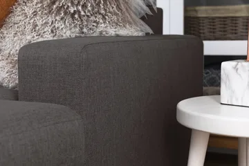 Crazy 5-seters Venstrevendt U-formet X-Large Sofa med Divan og Sjeselong i Stoff - Mørk grå - Møbler - Sofaer - U-sofa