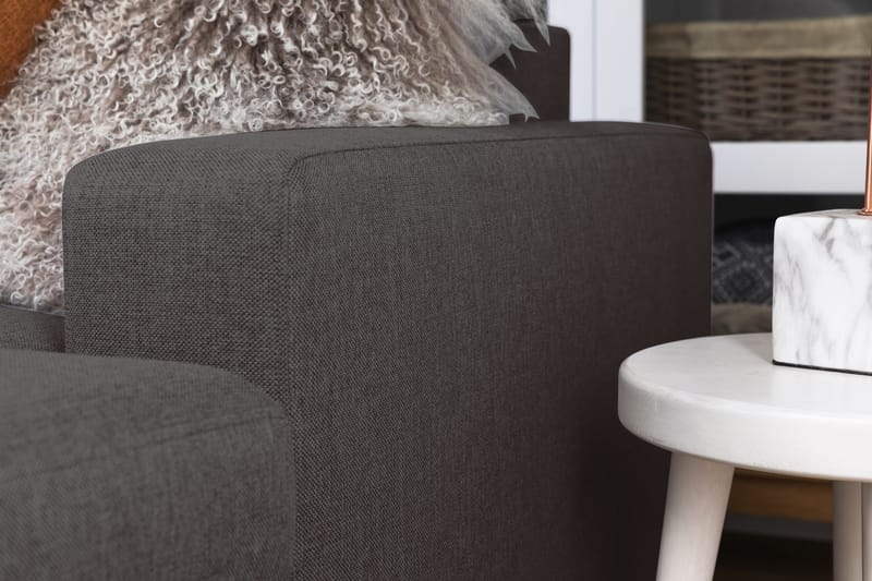 Crazy 5-seters Venstrevendt U-formet X-Large Sofa med Divan og Sjeselong i Stoff - Mørk grå - Møbler - Sofaer - U-sofa