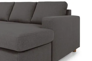 Crazy 5-seters Venstrevendt U-formet X-Large Sofa med Divan og Sjeselong i Stoff - Mørk grå - Møbler - Sofaer - U-sofa