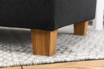 Crazy 6-seters Høyrevendt U-formet XX-Large Sofa med Divan og Sjeselong i Stoff - Antrasitt - Møbler - Sofaer - U-sofa