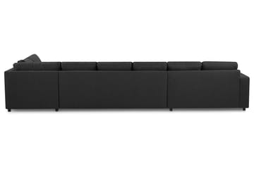 Crazy 6-seters Høyrevendt U-formet XX-Large Sofa med Divan og Sjeselong i Stoff - Antrasitt - Møbler - Sofaer - U-sofa