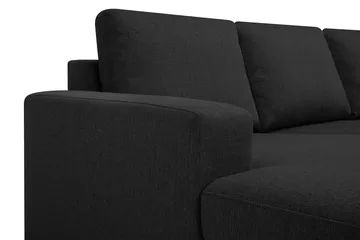 Crazy 6-seters Høyrevendt U-formet XX-Large Sofa med Divan og Sjeselong i Stoff - Antrasitt - Møbler - Sofaer - U-sofa