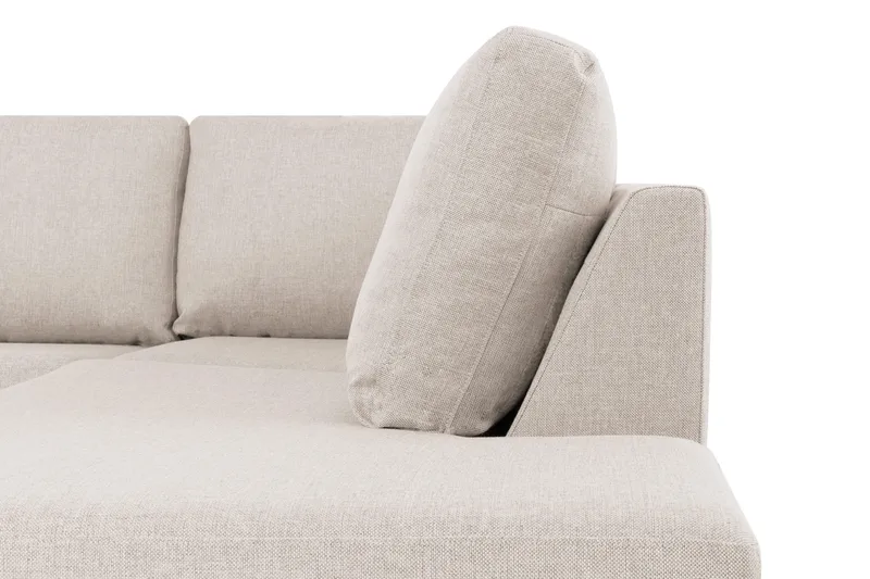 Crazy 6-seters Høyrevendt U-formet XX-Large Sofa med Divan og Sjeselong i Stoff - Beige - Møbler - Sofaer - U-sofa