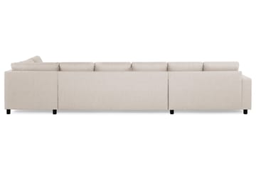 Crazy 6-seters Høyrevendt U-formet XX-Large Sofa med Divan og Sjeselong i Stoff - Beige - Møbler - Sofaer - U-sofa