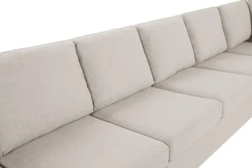 Crazy 6-seters Høyrevendt U-formet XX-Large Sofa med Divan og Sjeselong i Stoff - Beige - Møbler - Sofaer - U-sofa