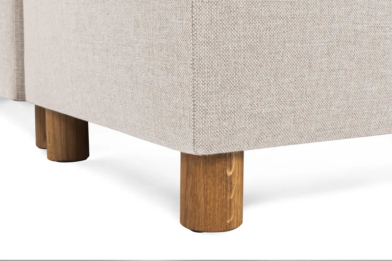 Crazy 6-seters Høyrevendt U-formet XX-Large Sofa med Divan og Sjeselong i Stoff - Beige - Møbler - Sofaer - U-sofa