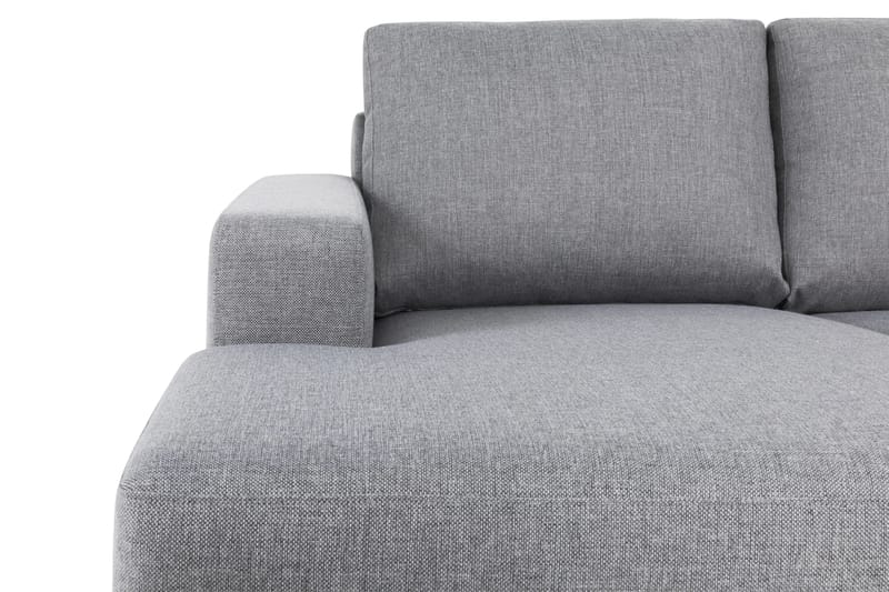 Crazy 6-seters Høyrevendt U-formet XX-Large Sofa med Divan og Sjeselong i Stoff - Grå - Møbler - Sofaer - U-sofa
