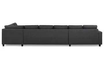 Crazy 6-seters Høyrevendt U-formet XX-Large Sofa med Divan og Sjeselong i Stoff - Mørk grå - Møbler - Sofaer - U-sofa
