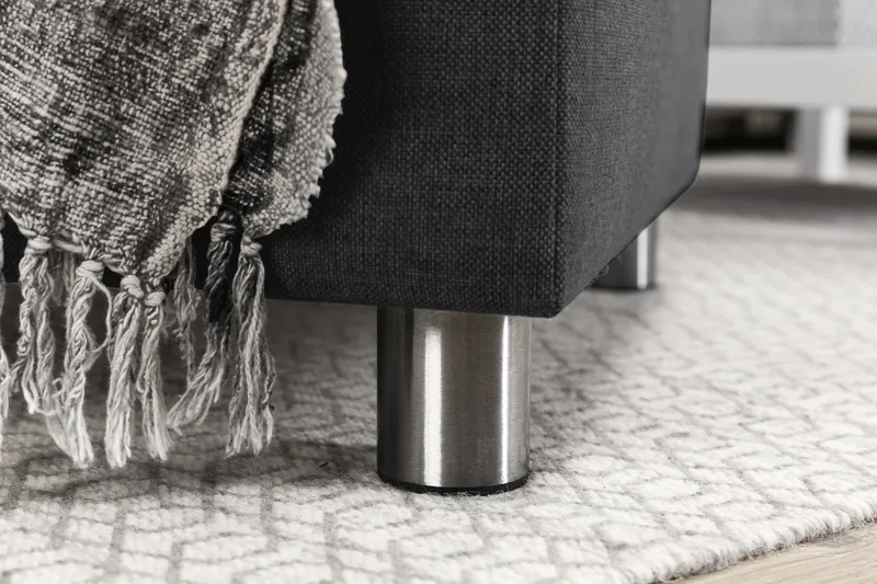 Crazy 6-seters Høyrevendt U-formet XX-Large Sofa med Divan og Sjeselong i Stoff - Mørk grå - Møbler - Sofaer - U-sofa