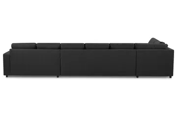 Crazy 6-seters Venstrevendt U-formet XX-Large Sofa med Divan og Sjeselong i Stoff - Antrasitt - Møbler - Sofaer - U-sofa