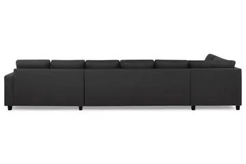 Crazy 6-seters Venstrevendt U-formet XX-Large Sofa med Divan og Sjeselong i Stoff - Antrasitt - Møbler - Sofaer - U-sofa
