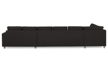 Crazy 6-seters Venstrevendt U-formet XX-Large Sofa med Divan og Sjeselong i Stoff - Antrasitt - Møbler - Sofaer - U-sofa