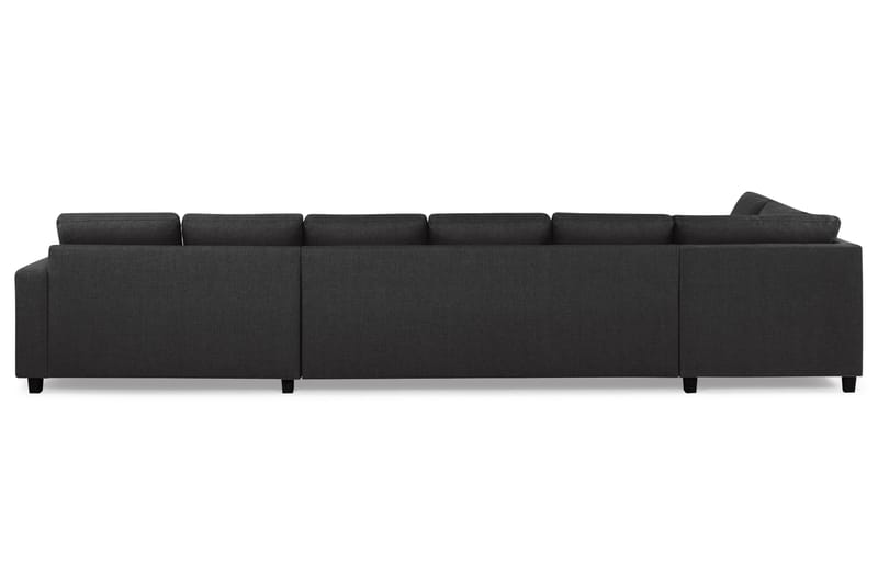 Crazy 6-seters Venstrevendt U-formet XX-Large Sofa med Divan og Sjeselong i Stoff - Antrasitt - Møbler - Sofaer - U-sofa