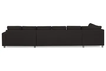 Crazy 6-seters Venstrevendt U-formet XX-Large Sofa med Divan og Sjeselong i Stoff - Antrasitt - Møbler - Sofaer - U-sofa