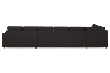 Crazy 6-seters Venstrevendt U-formet XX-Large Sofa med Divan og Sjeselong i Stoff - Antrasitt - Møbler - Sofaer - U-sofa