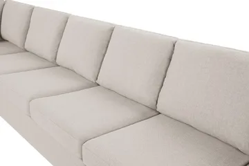 Crazy 6-seters Venstrevendt U-formet XX-Large Sofa med Divan og Sjeselong i Stoff - Beige - Møbler - Sofaer - U-sofa