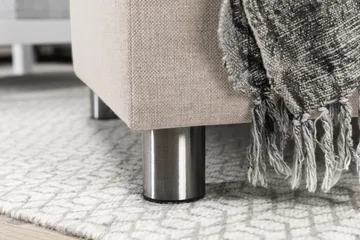 Crazy 6-seters Venstrevendt U-formet XX-Large Sofa med Divan og Sjeselong i Stoff - Beige - Møbler - Sofaer - U-sofa