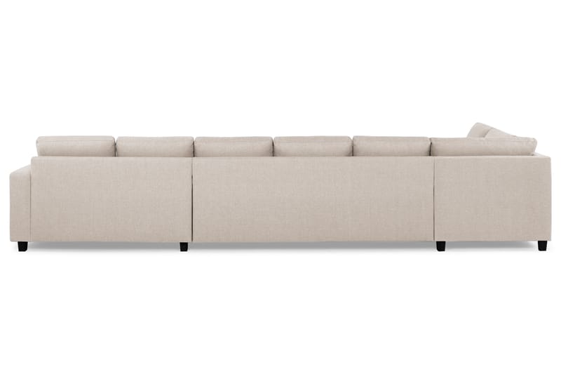 Crazy 6-seters Venstrevendt U-formet XX-Large Sofa med Divan og Sjeselong i Stoff - Beige - Møbler - Sofaer - U-sofa