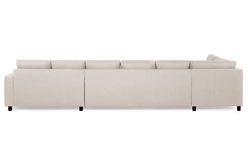 Crazy 6-seters Venstrevendt U-formet XX-Large Sofa med Divan og Sjeselong i Stoff - Beige - Møbler - Sofaer - U-sofa