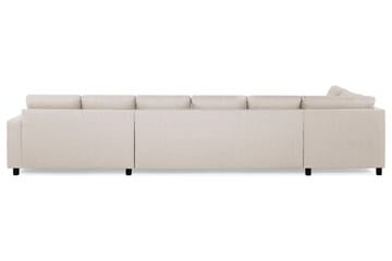 Crazy 6-seters Venstrevendt U-formet XX-Large Sofa med Divan og Sjeselong i Stoff - Beige - Møbler - Sofaer - U-sofa
