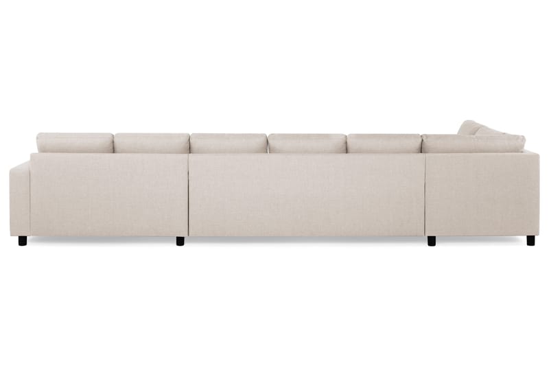 Crazy 6-seters Venstrevendt U-formet XX-Large Sofa med Divan og Sjeselong i Stoff - Beige - Møbler - Sofaer - U-sofa