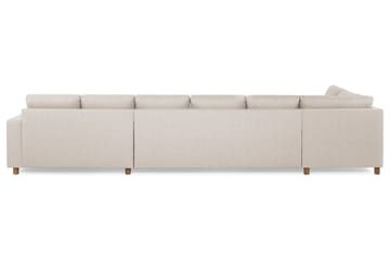 Crazy 6-seters Venstrevendt U-formet XX-Large Sofa med Divan og Sjeselong i Stoff - Beige - Møbler - Sofaer - U-sofa