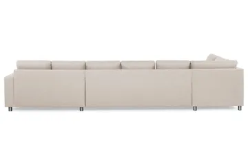 Crazy 6-seters Venstrevendt U-formet XX-Large Sofa med Divan og Sjeselong i Stoff - Beige - Møbler - Sofaer - U-sofa