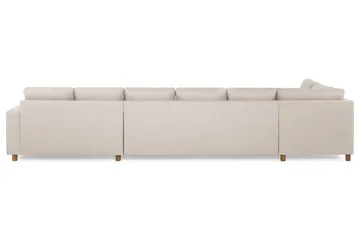 Crazy 6-seters Venstrevendt U-formet XX-Large Sofa med Divan og Sjeselong i Stoff - Beige - Møbler - Sofaer - U-sofa