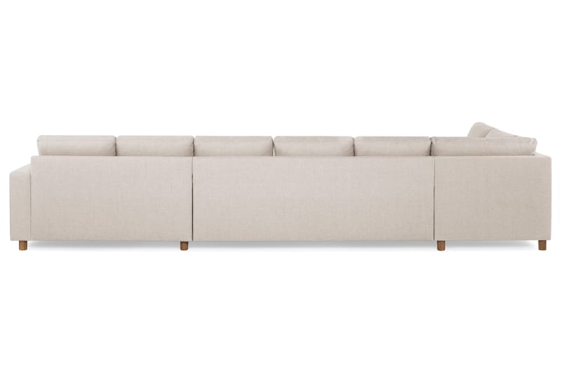 Crazy 6-seters Venstrevendt U-formet XX-Large Sofa med Divan og Sjeselong i Stoff - Beige - Møbler - Sofaer - U-sofa