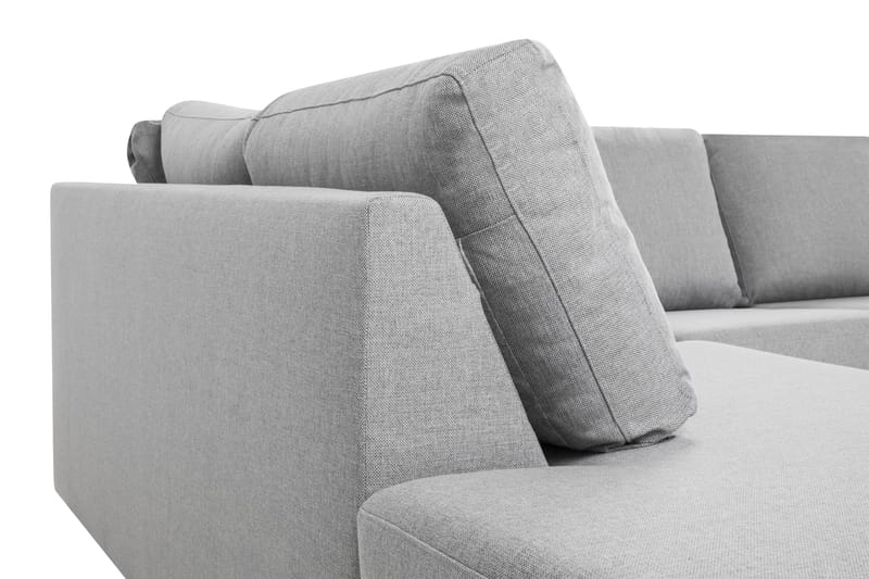 Crazy 6-seters Venstrevendt U-formet XX-Large Sofa med Divan og Sjeselong i Stoff - Grå - Møbler - Sofaer - U-sofa