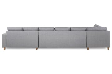 Crazy 6-seters Venstrevendt U-formet XX-Large Sofa med Divan og Sjeselong i Stoff - Grå - Møbler - Sofaer - U-sofa