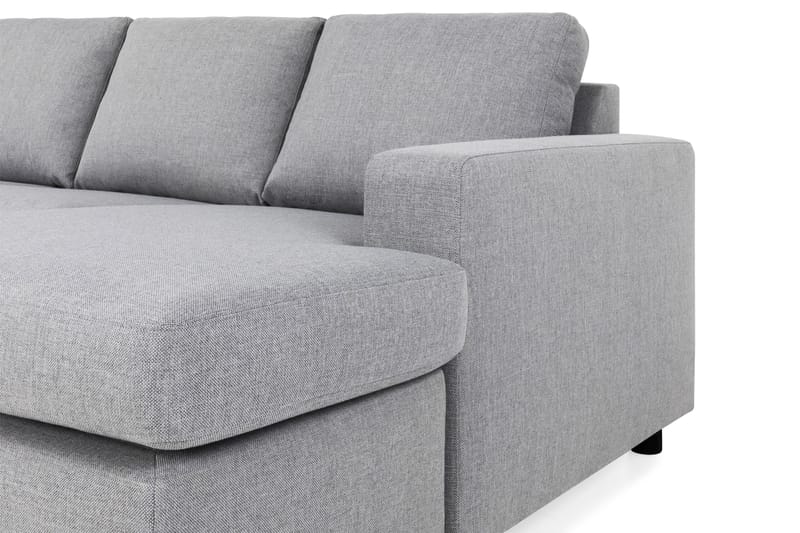 Crazy 6-seters Venstrevendt U-formet XX-Large Sofa med Divan og Sjeselong i Stoff - Grå - Møbler - Sofaer - U-sofa