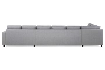 Crazy 6-seters Venstrevendt U-formet XX-Large Sofa med Divan og Sjeselong i Stoff - Grå - Møbler - Sofaer - U-sofa