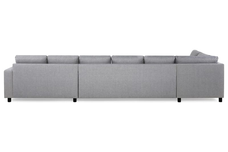 Crazy 6-seters Venstrevendt U-formet XX-Large Sofa med Divan og Sjeselong i Stoff - Grå - Møbler - Sofaer - U-sofa