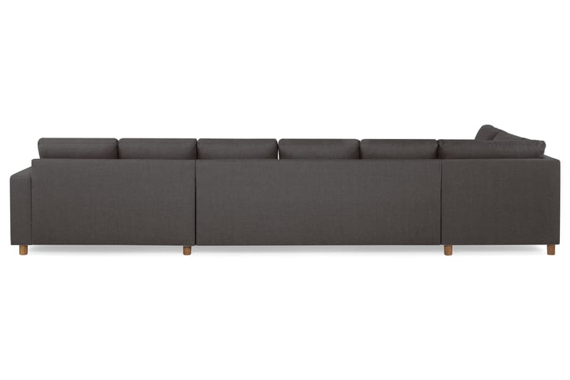 Crazy 6-seters Venstrevendt U-formet XX-Large Sofa med Divan og Sjeselong i Stoff - Mørk grå - Møbler - Sofaer - U-sofa