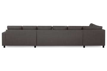 Crazy 6-seters Venstrevendt U-formet XX-Large Sofa med Divan og Sjeselong i Stoff - Mørk grå - Møbler - Sofaer - U-sofa