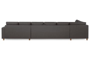 Crazy 6-seters Venstrevendt U-formet XX-Large Sofa med Divan og Sjeselong i Stoff - Mørk grå - Møbler - Sofaer - U-sofa