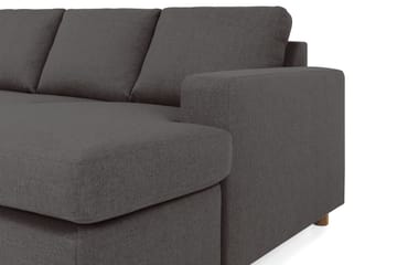 Crazy 6-seters Venstrevendt U-formet XX-Large Sofa med Divan og Sjeselong i Stoff - Mørk grå - Møbler - Sofaer - U-sofa