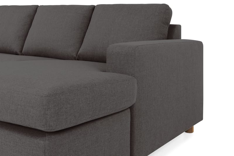 Crazy 6-seters Venstrevendt U-formet XX-Large Sofa med Divan og Sjeselong i Stoff - Mørk grå - Møbler - Sofaer - U-sofa