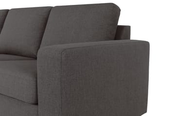 Crazy 6-seters Venstrevendt U-formet XX-Large Sofa med Divan og Sjeselong i Stoff - Mørk grå - Møbler - Sofaer - U-sofa