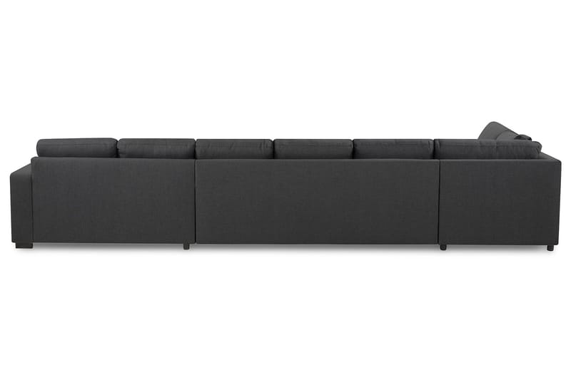 Crazy 6-seters Venstrevendt U-formet XX-Large Sofa med Divan og Sjeselong i Stoff - Mørk grå - Møbler - Sofaer - U-sofa