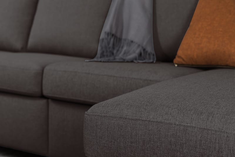 Crazy 6-seters Venstrevendt U-formet XX-Large Sofa med Divan og Sjeselong i Stoff - Mørk grå - Møbler - Sofaer - U-sofa