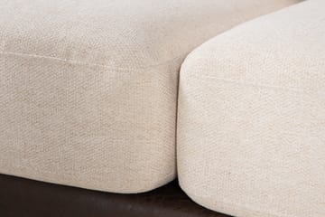 Cuba 5-seters Høyrevendt U-formet Sofa med Divan og Sjeselong i Kunstlær/Stoff inkl. Pynteputer - Brun / Beige - Møbler - Sofaer - U-sofa