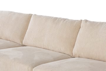 Cuba 5-seters Høyrevendt U-formet Sofa med Divan og Sjeselong i Manchester/Kunstlær - Brun / Beige - Møbler - Sofaer - U-sofa