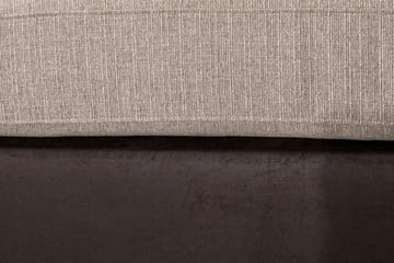 Cuba 5-seters Venstrevendt U-formet Large Sofa med Divan og Sjeselong i Kunstlær/Stoff - Brun / Beige - Møbler - Sofaer - U-sofa