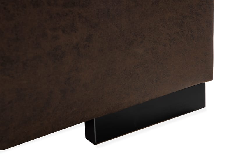 Cuba 5-seters Venstrevendt U-formet Sofa med Divan og Sjeselong i Kunstlær/Stoff inkl. Pynteputer - Brun / Beige - Møbler - Sofaer - U-sofa