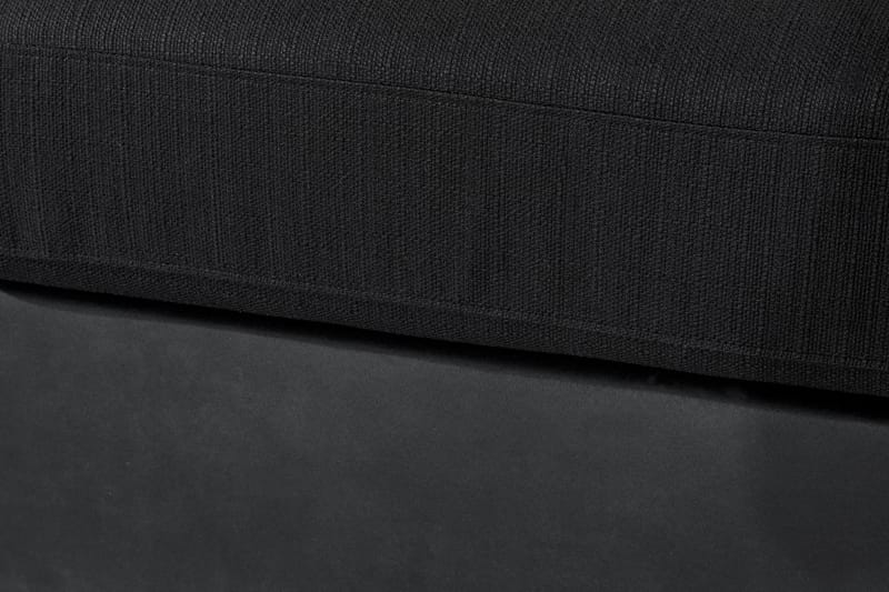 Cuba 5-seters Venstrevendt U-formet Sofa med Divan og Sjeselong i Kunstlær/Stoff inkl. Pynteputer - Grå / Svart - Møbler - Sofaer - U-sofa