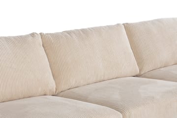 Cuba 5-seters Venstrevendt U-formet Sofa med Divan og Sjeselong i Manchester/Kunstlær - Brun / Beige - Møbler - Sofaer - U-sofa
