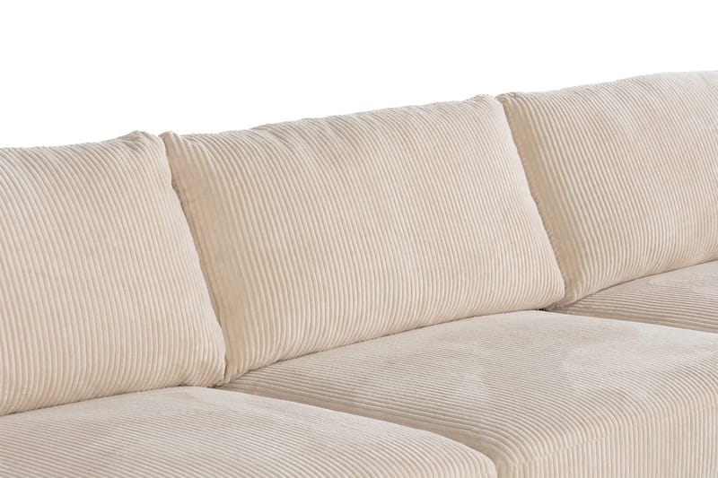 Cuba 5-seters Venstrevendt U-formet Sofa med Divan og Sjeselong i Manchester/Kunstlær - Brun / Beige - Møbler - Sofaer - U-sofa
