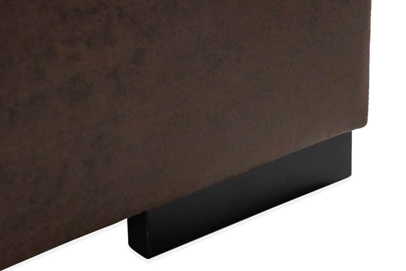 Cuba 5-seters Venstrevendt U-formet Sofa med Divan og Sjeselong i Manchester/Kunstlær inkl. Pynteputer - Brun / Beige - Møbler - Sofaer - U-sofa